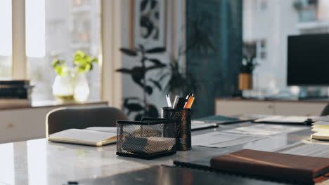 bright and organized workspace
