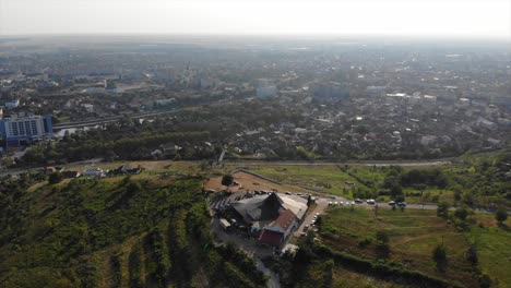 Drone Aerial Above Oradea Romania City Road