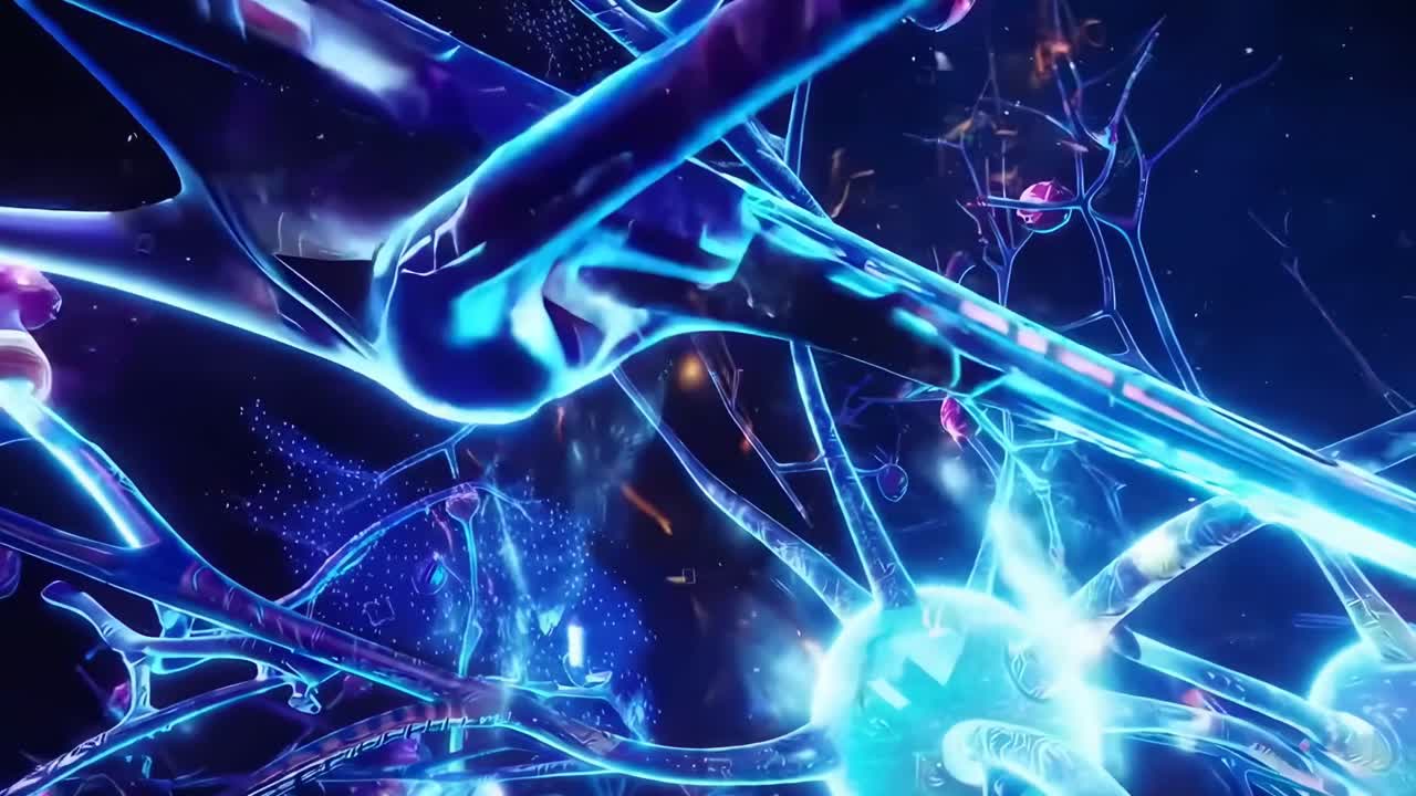 Abstract Neural Network with Glowing Connections and Synapses