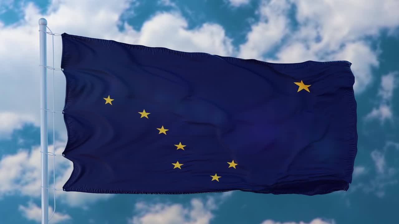 알래스카 주의 발, 미국 지역, 바람에 흔들리고