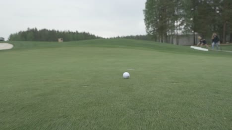 golfing on a beautiful day