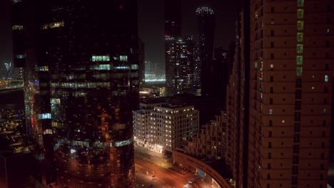 al reema street between office and apartment towers on al reem island, abu dhabi, united arab emirates