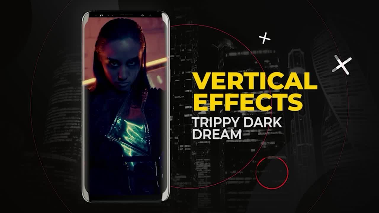 32 effetti verticali a tema Trippy Dark