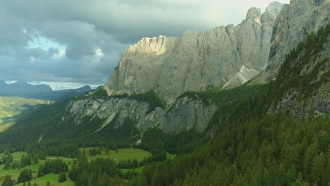 mountains in the swiss alps drone