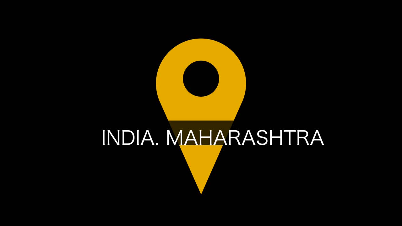 India, Maharashtra location logo animation
