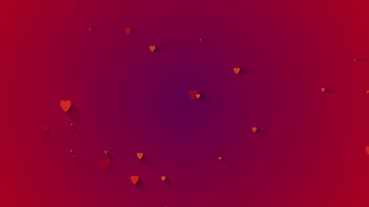 animación en bucle lentamente corazones rojos aparecen al azar con la inscripción día de san valentín en fondo blanco y rojo. fondo día de valentín.
