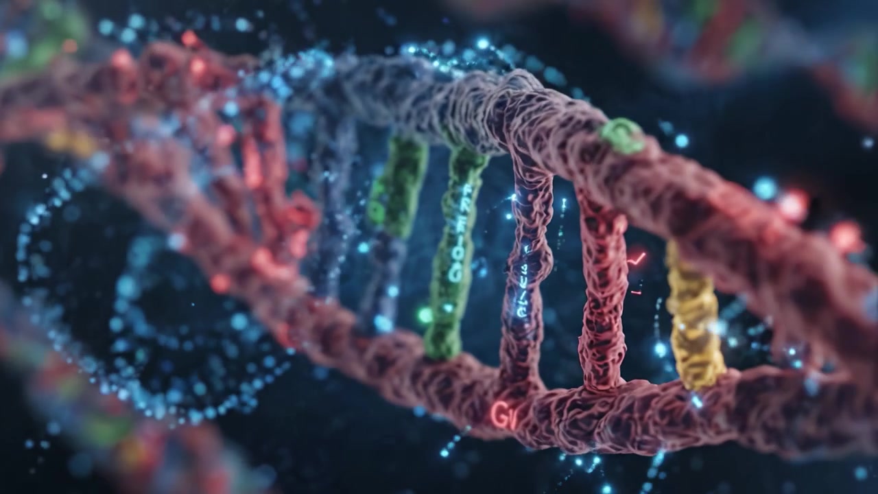 Exploring the Molecular Structure of DNA: A Detailed Visualization of Genetic Material and Its Components at the Cellular Level for Educational Purposes