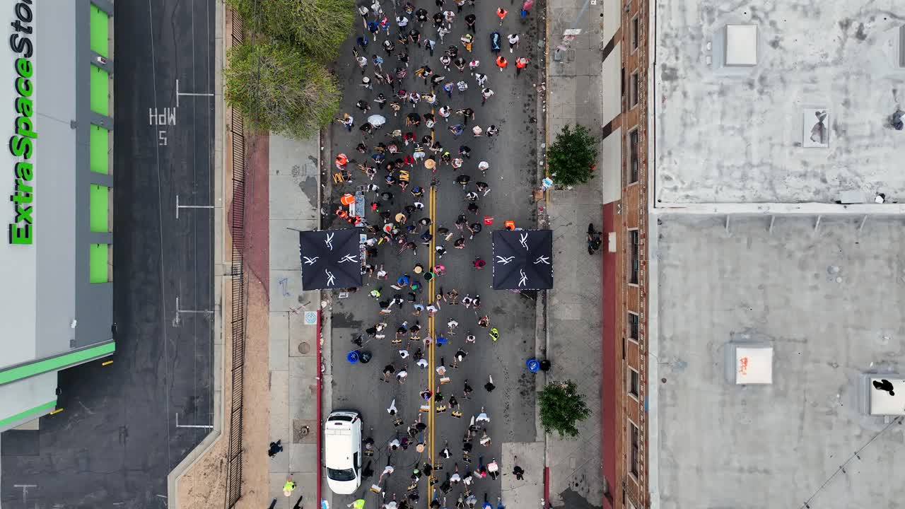 SAG-AFTRA strike protest by the Paramount Pictures Studios lot in Hollywood, Los Angeles, California in September 2023