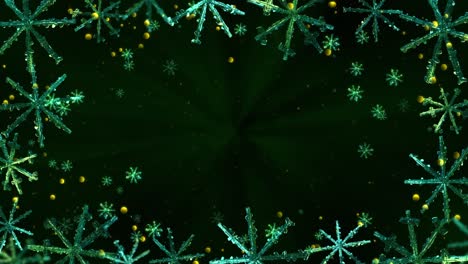 el bucle del marco de los copos de nieve de navidad