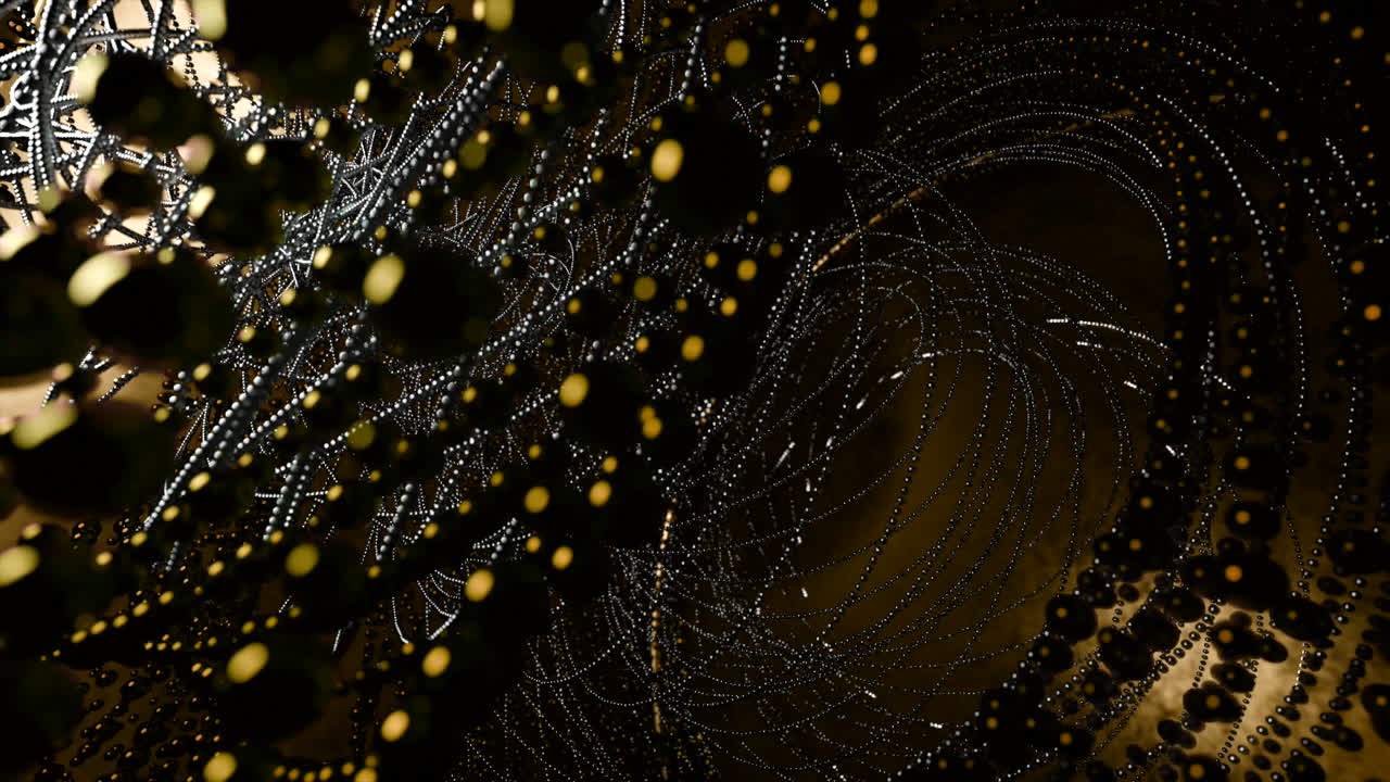 추상적인 금색과 검은색 기하학적 나선형