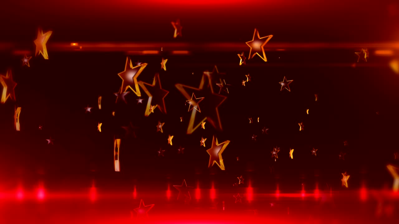 배경 별 루프 - 오렌지색/은색 (4k)