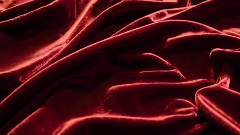 close-up of red velvet fabric