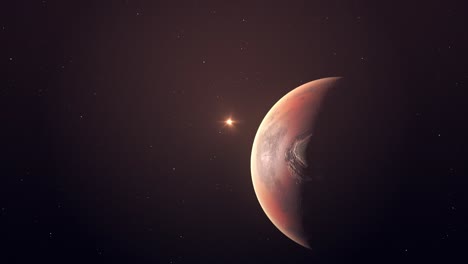superficie de iluminación solar del planeta rojo marte