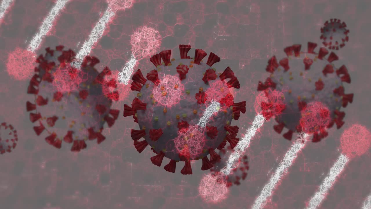 Cellule di Coronavirus che si diffondono sul DNA