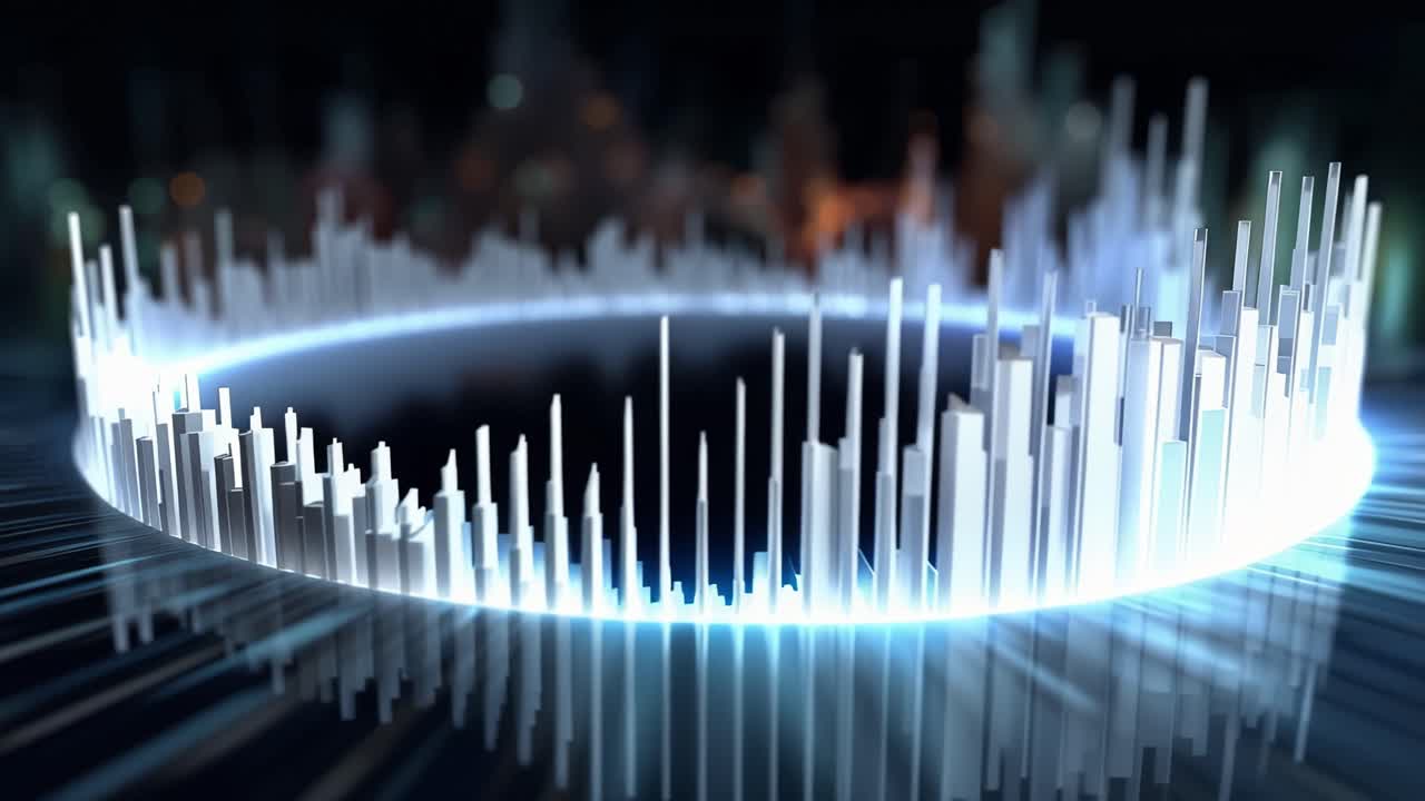 Futuristic Sound Wave Visualization with Dynamic Bars