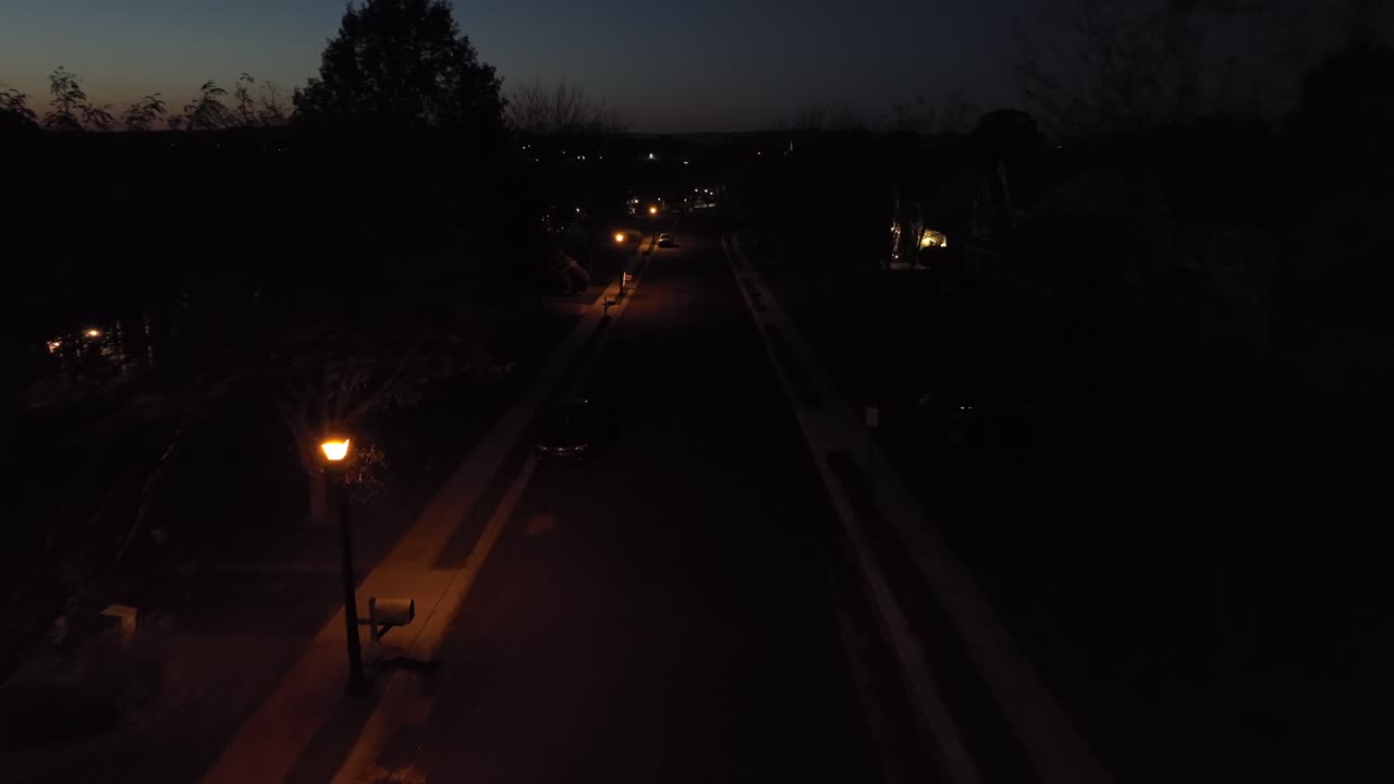 밤에 미국 동네