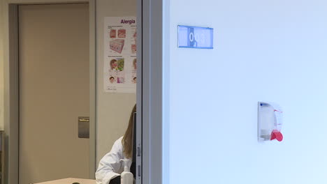 medical office with allergy information