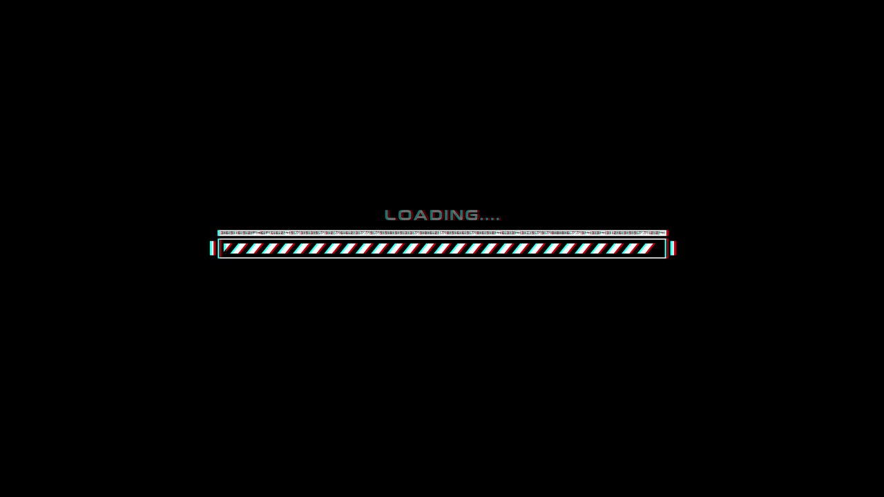 Digital Loading Progress Bar with Glitch Effect