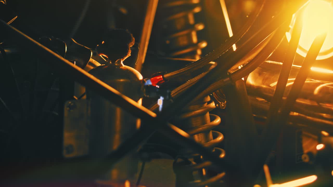 Close-up of Automotive Engine Components