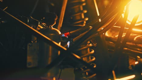 primer plano de los componentes de los motores de automóviles