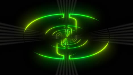 neon green tunnel visuals