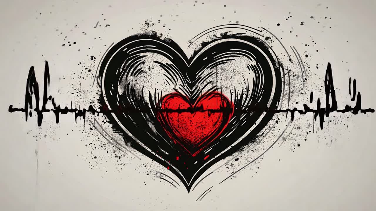 Heartbeat Heart Illustration