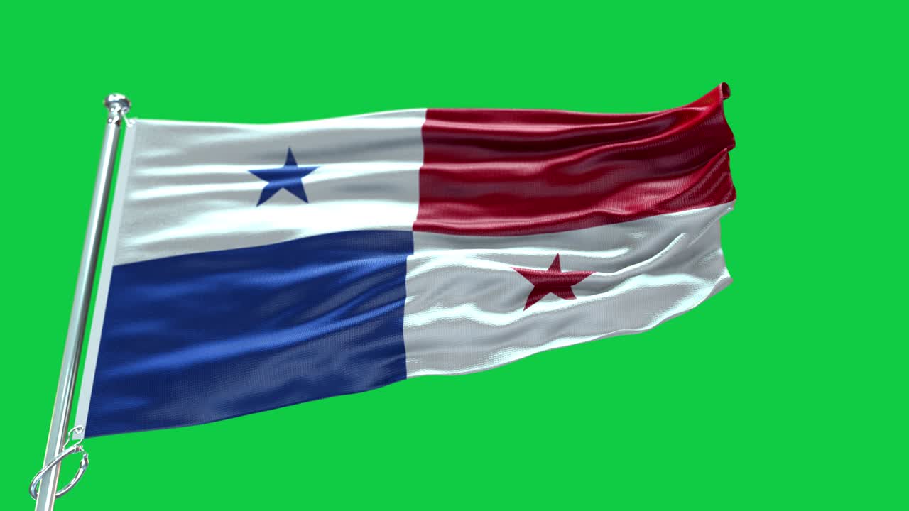 4k bandera muy detallada de panama - bandera de panama alto detalle - bandera nacional patrón de ondas de panama elementos en bucle