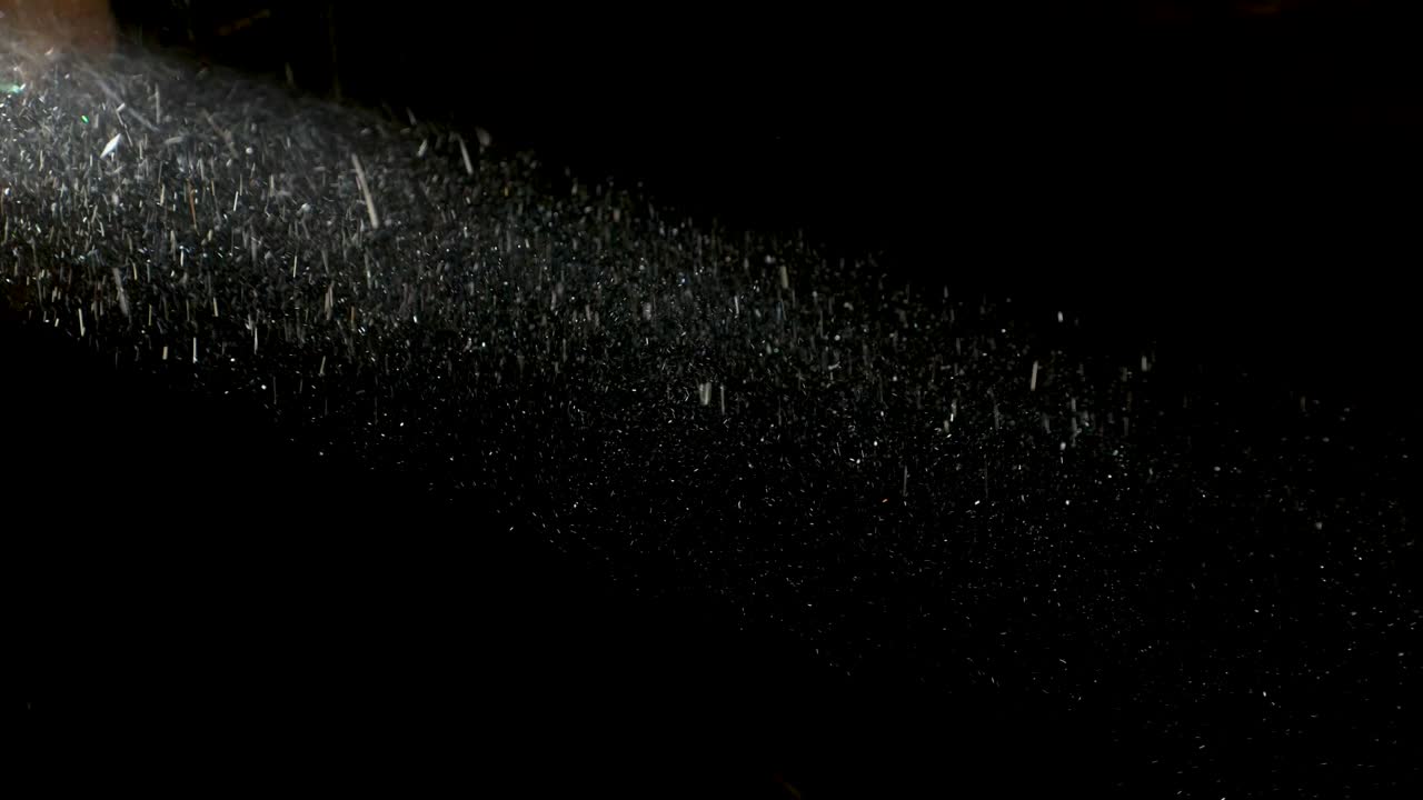 빛의 에 있는 먼지 입자