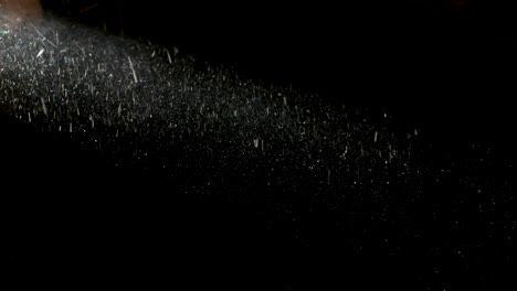partículas de polvo en un haz de luz
