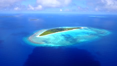 mysterious deserted island in the tropics, aerial view of beautiful environment