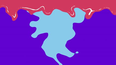 animación de formas en movimiento sobre fondo azul