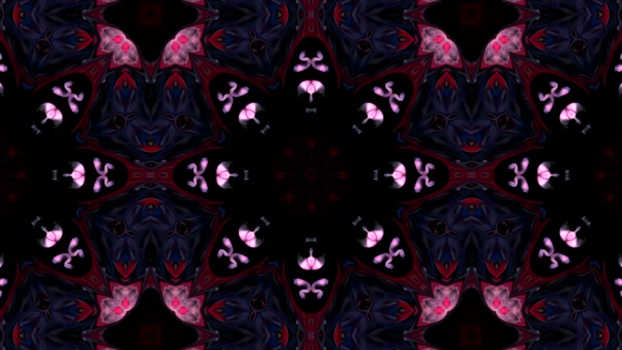 칼레이도스코프 운동: 기하학적 원과 별 모양