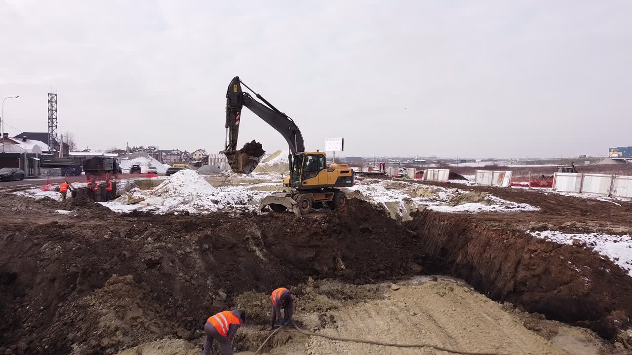 Excavation Site in Winter