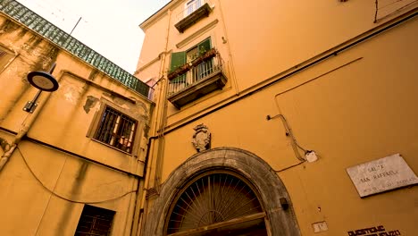 aged architecture with graffiti and street elements