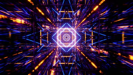 túnel de neón brillante