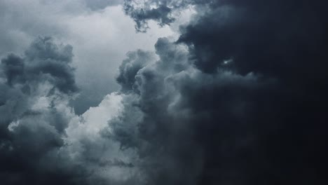 dark cumulonimbus clouds, thunderstorm 4k