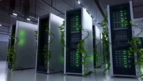 green data center: servers integrated with nature