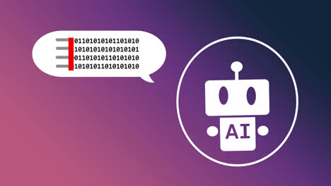 Animación-Del-Procesamiento-De-Datos-De-IA-Sobre-Codificación-Binaria