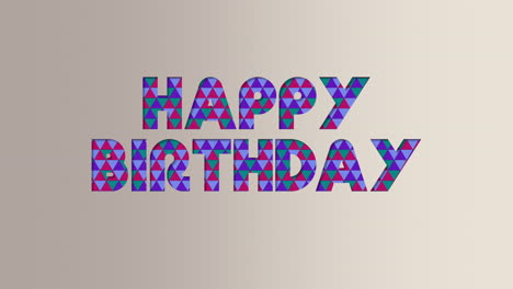 joyeux anniversaire avec motif géométrique coloré
