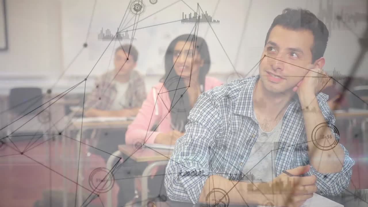 animación de la red de conexiones sobre el aprendizaje de los estudiantes