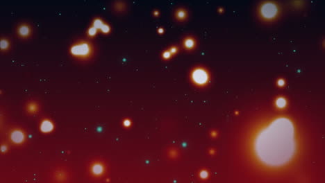 manchas brillantes de luz que se mueven contra un fondo rojo