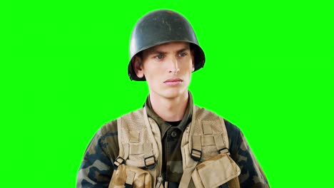 soldier using digital screen