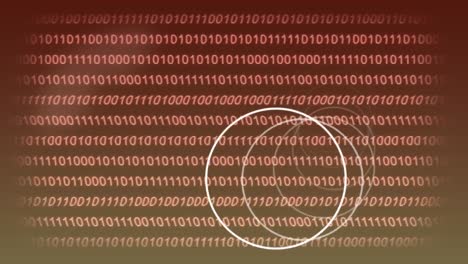 Animation of white circles over data processing