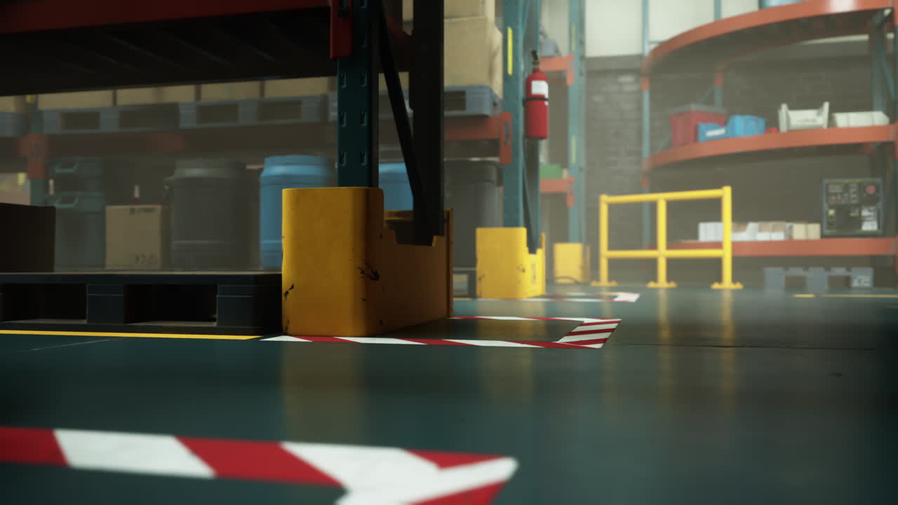 쳐진 물품으로 비어있는 창고에서 조용한 밤