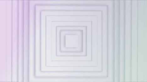 Animation-of-grey-3d-blocks-revealing-pulsating-white-squares