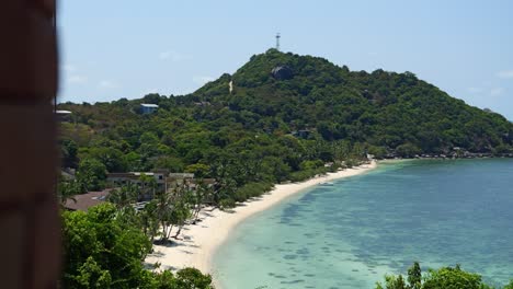 Slow-motion-slider-reveal-over-beautiful-beach-on-tropical-island