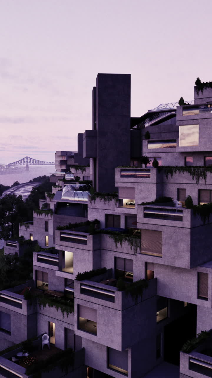 un edificio moderno de hormigón con un diseño único