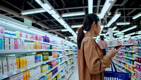 woman shopping in a supermarket