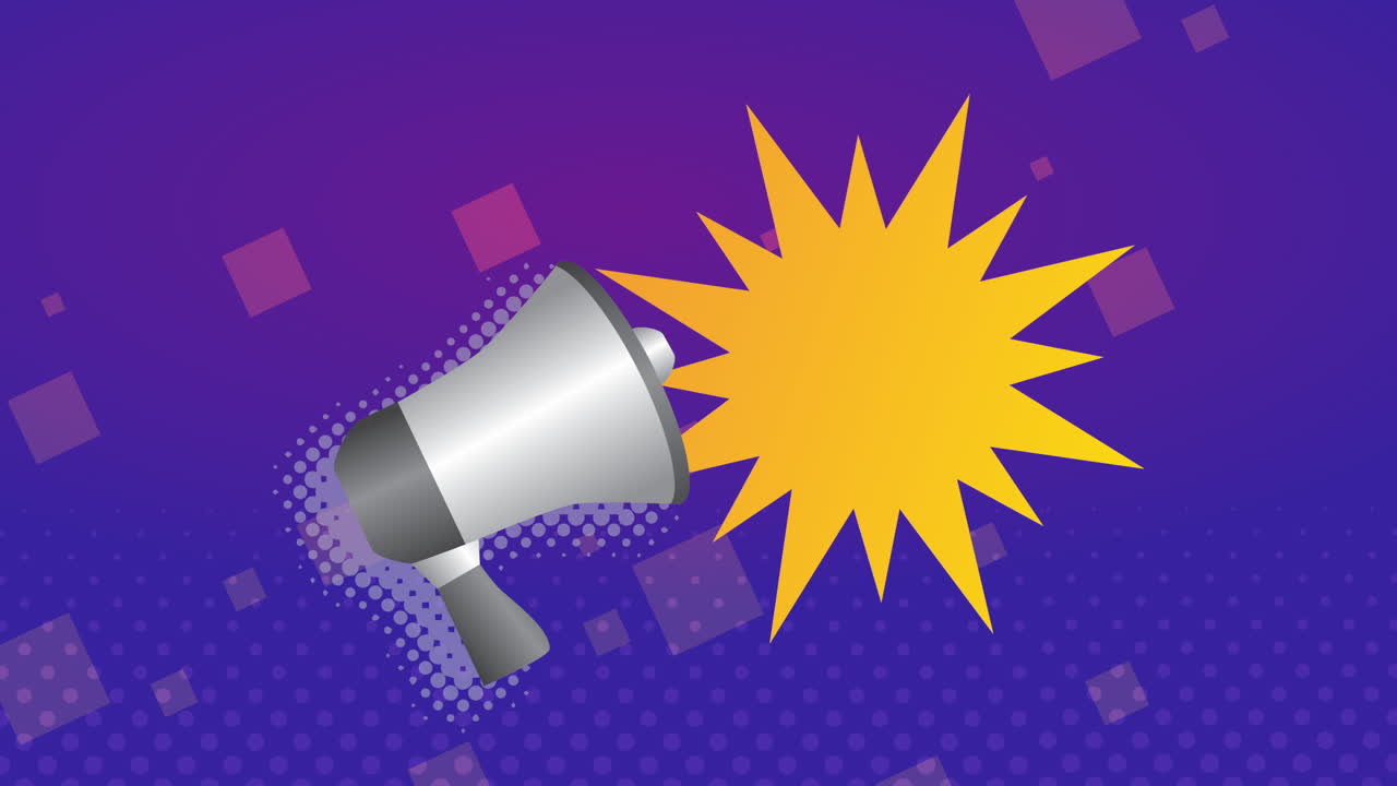 sale commercial label with megaphone