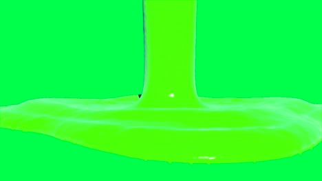 green liquid pouring